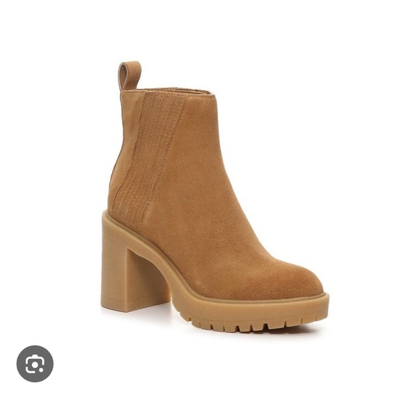 Dolce Vita Celia Women's Tan Suede Ankle Boots - Picture 1 of 5